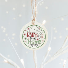 Load image into Gallery viewer, Christmas / Baby's First Christmas 2022 VG / Santa Hat / Christmas Ornament / Clip Art / Cut File / Southern Spark / svg png eps pdf jpg dxf