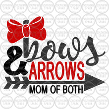 Load image into Gallery viewer, Mother's Day SVG / Bows And Arrows Mom Of Both SVG / Mom SVG / Mother / Cut File / Clip Art / Southern Spark / svg png eps pdf jpg dxf