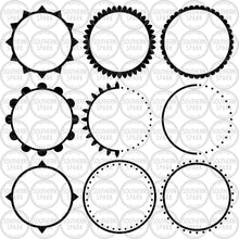Load image into Gallery viewer, Bundle Frames Round Square Rectangle Wreath / Frame SVG / Frame PNG / Cut File / Southern Spark / svg png eps pdf jpg dxf
