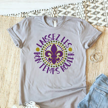 Load image into Gallery viewer, Mardi Gras SVG / Laissez Les Bon Temps Rouler Circle / Fleur De Lis / Let The Good TIme Roll / Southern Spark / svg png eps pdf jpg dxf