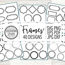 Load image into Gallery viewer, Bundle Frames Round Square Rectangle Wreath / Frame SVG / Frame PNG / Cut File / Southern Spark / svg png eps pdf jpg dxf