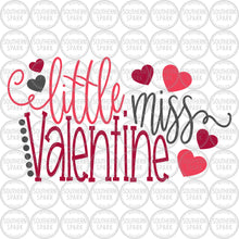 Load image into Gallery viewer, Little Miss Valentine SVG / Valentine's Day SVG / Valentine SVG / Hearts / Cut File / Clip Art / Southern Spark / svg png eps pdf jpg dxf