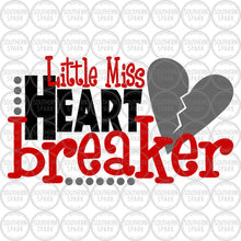 Load image into Gallery viewer, Valentine's Day SVG / Little Miss Heartbreaker SVG / Valentine SVG / Heart / Cut File / Clip Art / Southern Spark / svg png eps pdf jpg