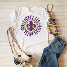 Load image into Gallery viewer, Mardi Gras SVG / Laissez Les Bon Temps Rouler Circle / Fleur De Lis / Let The Good TIme Roll / Southern Spark / svg png eps pdf jpg dxf