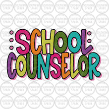 Load image into Gallery viewer, Counselor SVG PNG / School Counselor SVG / Colorful Counselor / School / Cut File / Clip Art / Southern Spark / svg png eps pdf jpg dxf