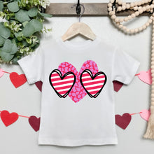 Load image into Gallery viewer, Valentine's Day SVG / Three Hearts / Valentine SVG / Pink Stripes Cow Prink / Cut File / Clip Art / Southern Spark / svg png eps pdf jpg dxf