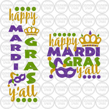 Load image into Gallery viewer, Bundle Happy Mardi Gras Y'all SVG / Laissez Les Bon Temps Rouler SVG / Cut File / Clip Art / Southern Spark / svg png eps pdf jpg dxf