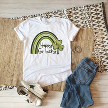 Load image into Gallery viewer, St Patrick's Day SVG / Happy Go Lucky SVG / St Patty's / Shamrock Rainbow / Cur File / Clip Art / Southern Spark / svg png eps pdf jpg dxf
