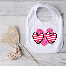 Load image into Gallery viewer, Valentine's Day SVG / Three Hearts / Valentine SVG / Pink Stripes Cow Prink / Cut File / Clip Art / Southern Spark / svg png eps pdf jpg dxf