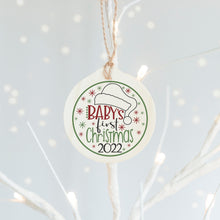 Load image into Gallery viewer, Christmas / Baby&#39;s First Christmas 2022 VG / Santa Hat / Christmas Ornament / Clip Art / Cut File / Southern Spark / svg png eps pdf jpg dxf
