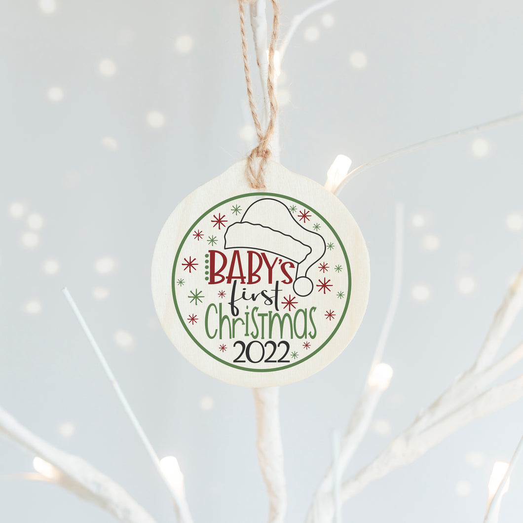 Christmas / Baby's First Christmas 2022 VG / Santa Hat / Christmas Ornament / Clip Art / Cut File / Southern Spark / svg png eps pdf jpg dxf