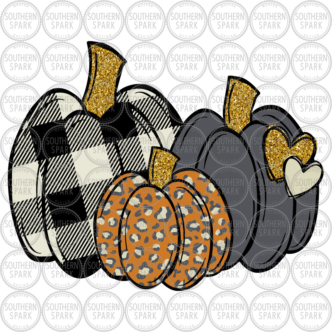 Pumpkins PNG / Thanksgiving PNG / Fall PNG / Hello Fall / It's Fall / Sublimation / Buffalo / Cut File / Clip Art / Southern Spark / png