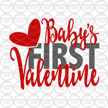 Load image into Gallery viewer, Valentine&#39;s Day SVG / Baby&#39;s First Valentine SVG / Valentine SVG / Heart / Cut File / Clip Art / Southern Spark / svg png eps pdf jpg
