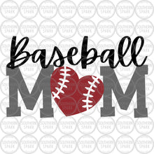 Load image into Gallery viewer, Baseball Mom SVG / Baseball Mom PNG / Baseball Season / Baseball SVG / Cut File / Clip Art / Souther Spark / svg png eps pdf jpg dxf
