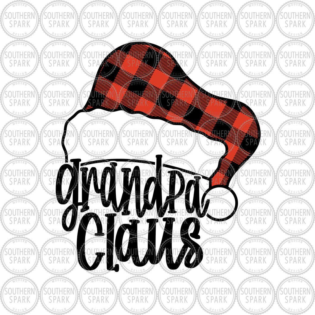 Grandpa Claus SVG / Christmas SVG / Santa Hat SVG / Santa Claus / Child / Cut File / Clip Art / Southern Spark / svg png eps pdf jpg dxf