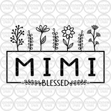 Load image into Gallery viewer, Mother&#39;s Day Mimi SVG / Mimi With Flowers SVG / Hand Drawn Flowers / Cut File / Clip Art / Southern Spark / svg png eps pdf jpg dxf
