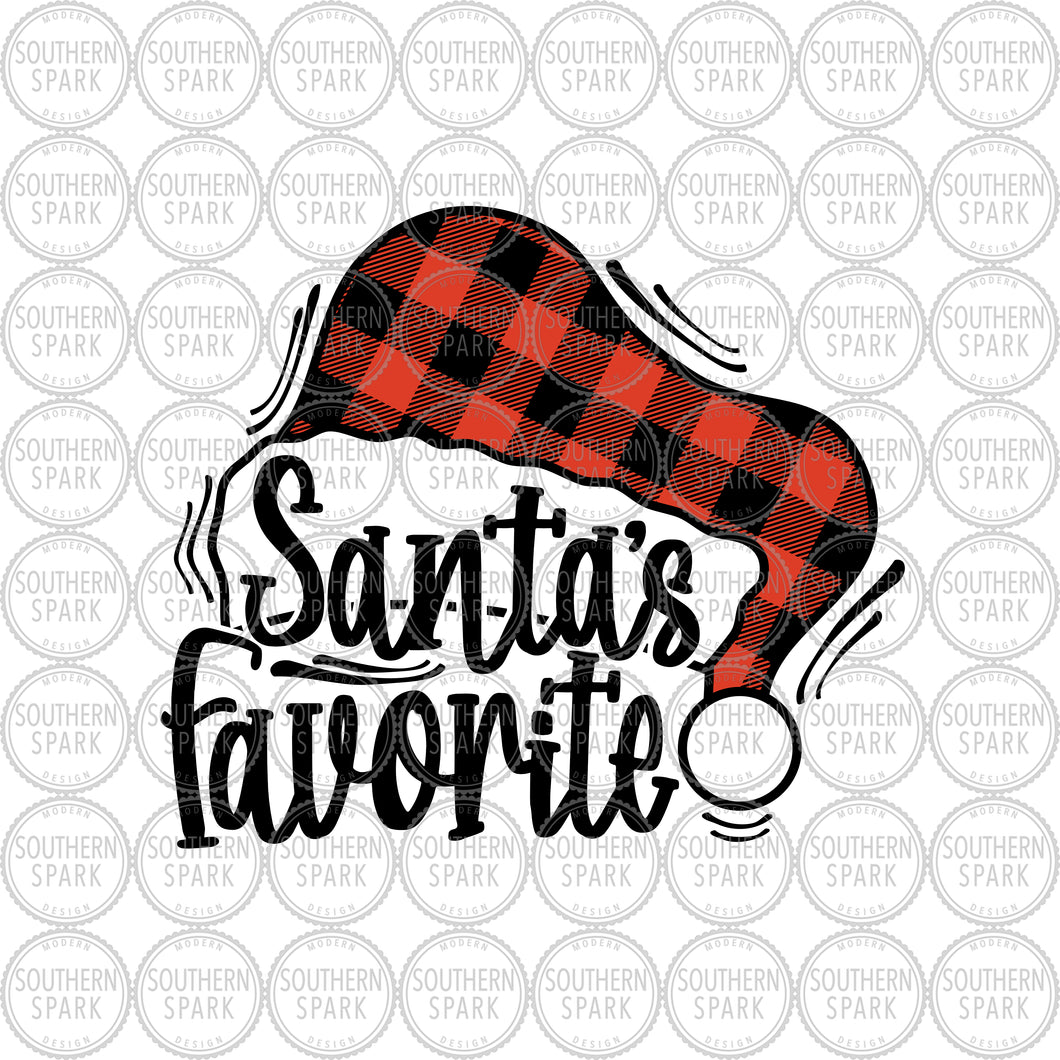 Santa's Favorite SVG / Christmas SVG / Santa Hat SVG / Santa Claus / Santa / Cut File / Clip Art / Southern Spark / svg png eps pdf jpg dxf