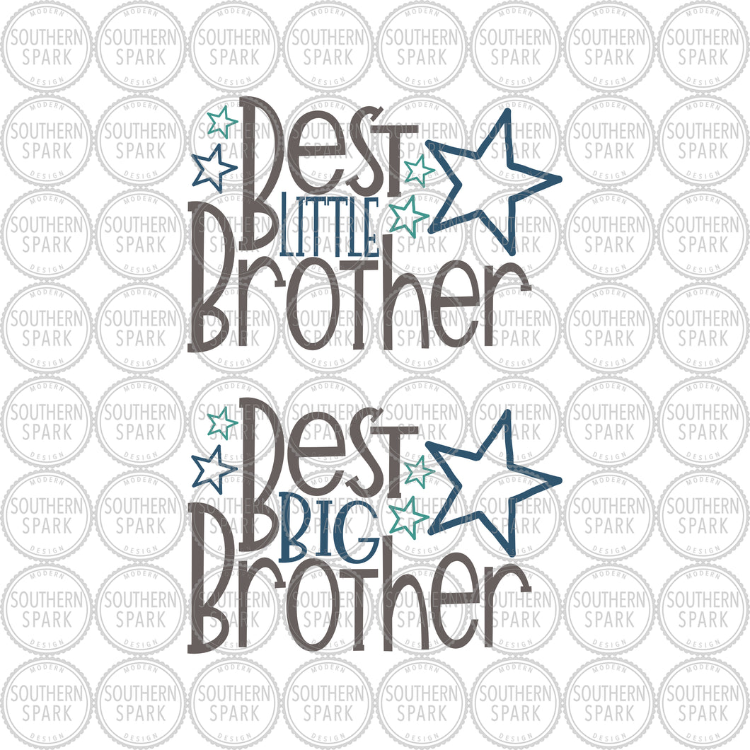 Little Brother Big Brother SVG / Best Little Brother / Best Big Brother / Cut File / Clip Art / Southern Spark / svg png eps pdf jpg dxf
